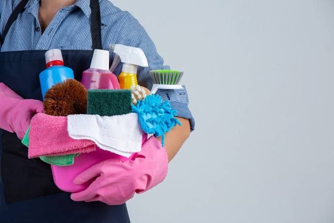 Cleaner with supplies
